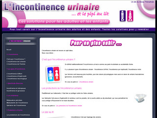 L'incontinence urinaire et le pipi au lit - Incontinence-urinaire-pipi.com