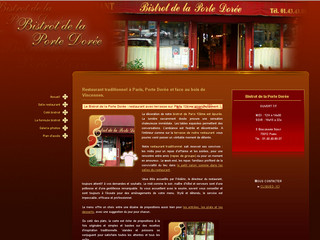 Aperçu visuel du site http://www.restaurant-lebistrotdelaportedoree.com