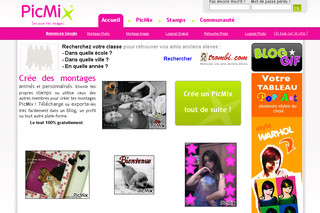 Aperçu visuel du site http://www.picmix.com
