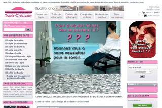 Aperçu visuel du site http://www.tapis-chic.com/