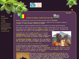 Aperçu visuel du site http://www.villa-au-senegal.com