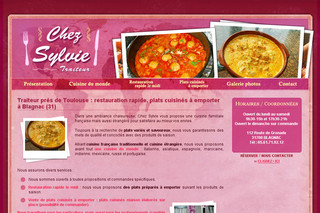 Aperçu visuel du site http://www.chezsylvie-traiteur.com