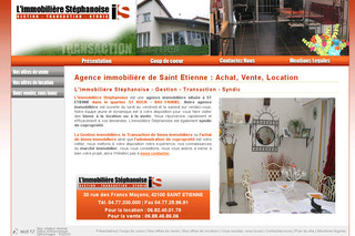 Aperçu visuel du site http://www.immobiliere-stephanoise.com