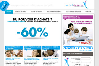 Aperçu visuel du site http://www.centralfinances.fr