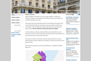 Aperçu visuel du site http://www.hotelsgeneve.ch