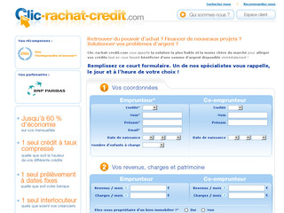 Aperçu visuel du site http://www.clic-rachat-credit.com
