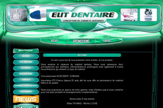 Aperçu visuel du site http://www.elit-dentaire.com