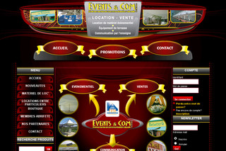 Aperçu visuel du site http://www.events-com.com
