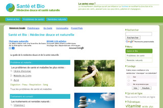 Sante-et-bio.fr - Informations sur la médecine douce et la santé naturelle