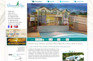 Aperçu visuel du site http://www.greencayvillage.com