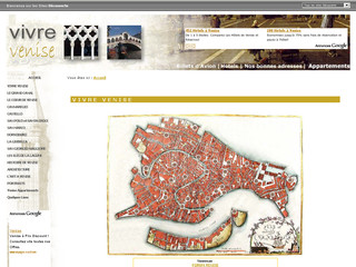 Aperçu visuel du site http://www.vivre-venise.com