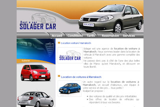 Aperçu visuel du site http://www.solagercar-marrakech.com