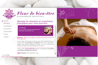 Aperçu visuel du site http://www.fleurdebienetre.fr