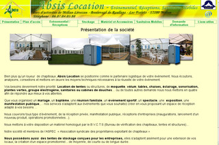 Absisloc.com -Location de matériel de réception, chapiteaux, tentes
