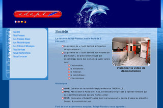 Aperçu visuel du site http://www.adapt-plastics.com
