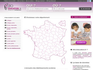 Ecoles, collèges et lycées sur Allo-education.fr