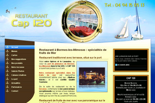 Aperçu visuel du site http://www.restaurant-lecap120.com
