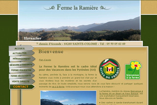 Aperçu visuel du site http://www.ferme-la-ramiere.com