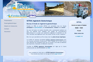 Aperçu visuel du site http://www.setsol.fr