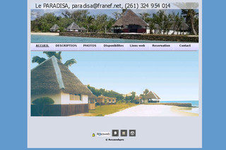 Aperçu visuel du site http://www.hotelparadisa.com