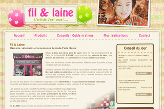 Aperçu visuel du site http://www.filetlaine.fr