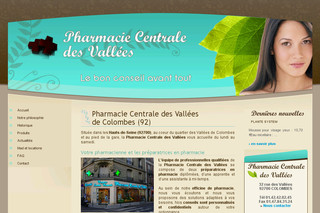 Aperçu visuel du site http://www.pharmaciecentraledesvallees.com