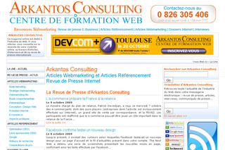 Aperçu visuel du site http://www.arkantos-consulting.com