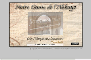 Aperçu visuel du site http://www.abbaye-carcassonne.com