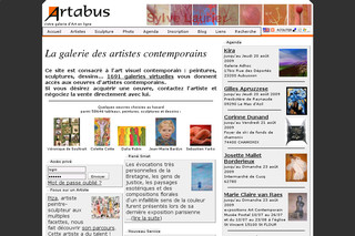 Aperçu visuel du site http://www.artabus.com