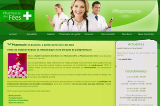 Aperçu visuel du site http://www.pharmaciedesfees.fr