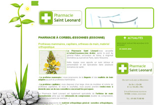 Aperçu visuel du site http://www.pharmaciesaintleonard.fr