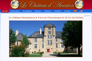 Aperçu visuel du site http://www.chateaudavanton.com/