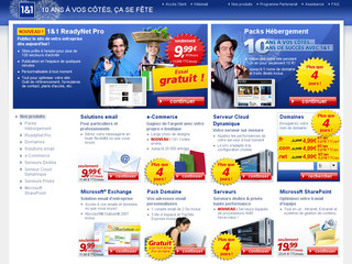1&1 : Solutions d'hébergement Internet - 1and1.fr