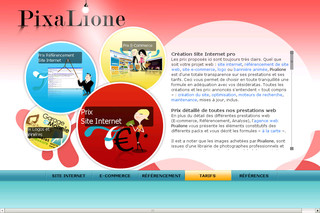 Aperçu visuel du site http://prix-site-internet.pixalione.com
