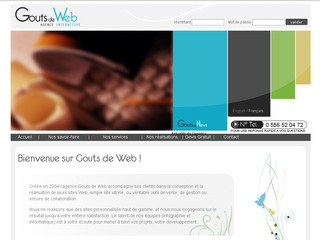 Aperçu visuel du site http://www.gouts-de-web.com/