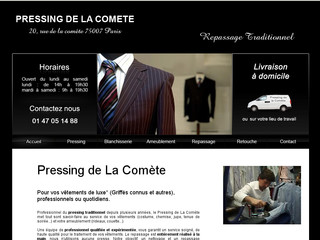 Aperçu visuel du site http://www.pressing-de-la-comete.fr