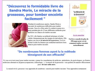 Le miracle de la grossesse de Sandra Morin - Lemiracledelagrossesse.com