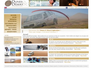 Aperçu visuel du site http://www.dunesdesert.com
