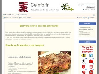ceinfo.fr : la cuisine facile et rapide