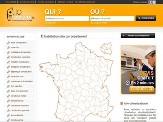 Aperçu visuel du site http://www.allo-climatisation.fr