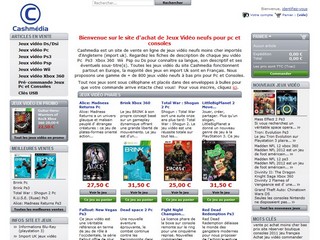 Cashmedia vous propose plus de 800 jeux vidéo, Blu-ray neufs - Cashmedia.be